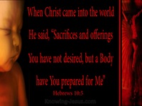 Hebrews 10:5